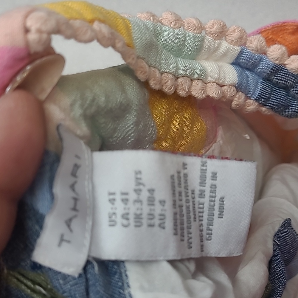 Tahari Multicolored Striped Kids Dress Size 4T - Picture 4 of 6